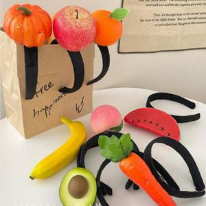 과일 채소 머리띠 야채 입체 헤어밴드 장기자랑 행사 추수감사절 단체 대량