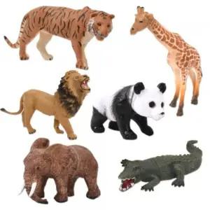 오즈토이 사파리월드 동물 피규어 6종 세트 929-66 호랑이 사자 코끼리 모형 학습 교구 교재/완구/생일