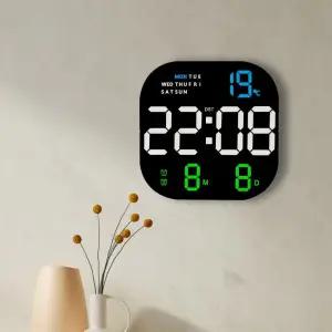 6633 LED 디지털 벽시계 시계/전자/인테리어/벽걸이/집들이/선물/무소음/어린이집/무선/개업선물/사무실