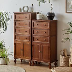 빈티지 틈새 수납장 침실 럭셔리 거실 복고풍 엔틱서랍장 다용도 수납 거실장 서랍장