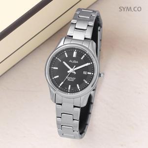 [세이코알바]알바 AH7E23X1 모던 심플 블랙 데일리 정장 여자 메탈 시계 c