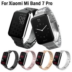 Xiaomi Band 7 Pro 스트랩 용 팔찌 MI 밴드 액세서리 금속 스테인레스 스틸