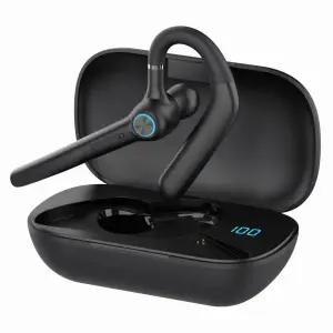 Mankiw맨큐 귀걸이형 블루투스 이어폰 고음질 충전창 블랙