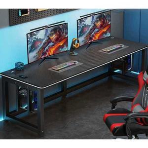 카본 게이밍책상 의자 세트 듀얼 컴퓨터 더블 2인 업무용 USB 고정세트 180x60x74 조합