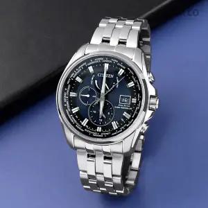 [시티즌] AT9031-52L 퍼페츄얼 캘린더 라디오 컨트롤 에코드라이브 남자 메탈 손목시계 c