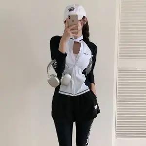 [수앤수]와디 배색 라인 긴팔 래쉬가드 4피스 세트 (25SW052)