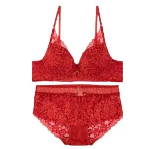 [롯데백화점]보디가드 (2종택1블루,레드 고급플라워 패턴 레이스 브라 레이스 팬티 세트BGWBY803WPY804