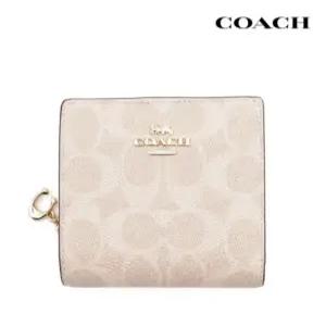 [백화점 AS 가능] 코치 반지갑 여자 카드지갑 지폐 동전 지갑 아이보리 CW789IMXDM