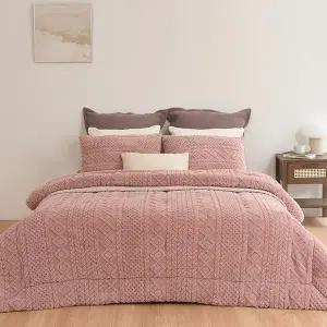 [신세계라이브쇼핑][애끌리아] 무브 양털 DI 양면 극세사 패드침구풀세트(슈퍼킹)