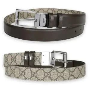 MUST IT_디몬트  남성 렉탱귤러 리버시블 벨트 베이지 브라운) 771105 BTTAN 2158