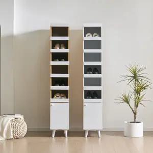 [우아미]나윤 틈새 수납 슬라이딩 선반 신발 장식장 300