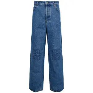 로에베 25FW 진블루 아나그램 배기 데님 팬츠 H526Y11WA6 5320