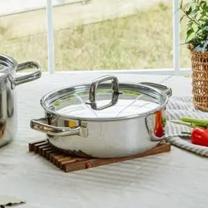 [대구백화점] [핀일로]닥터316티타늄 스텐 통5중 22cm 전골냄비+스텐뚜껑