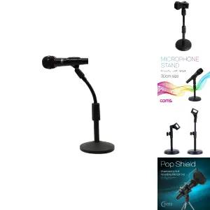 탁상용 마이크 스탠드 자바라 높이조절형/거치대/스텐드/더블/마이크거치대/탁상