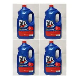 비트 액체세제 일반용 4L 용기 4개입 CJ라이온 세제/얼룩/제거/실내/건조/젤타입/세탁기/대용량/가정용