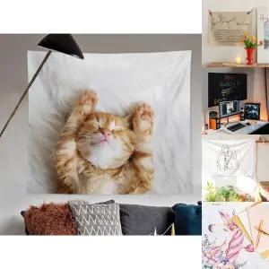 치즈 고양이 패브릭포스터 (특대200X150)/인테리어/소품/그림/포스터/패브릭/대형/가리개/벽/장식/가림막