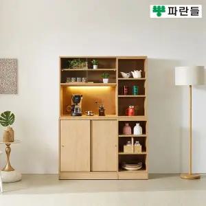 [착불배송] 파란들가구 1200 미닫이 도어 수납상부장세트 다용도수납장세트