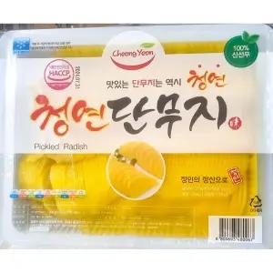 단무지(청연 반달 슬림 2.6k)/단무지/슬라이스/반찬/식자재/대용량/중국집/업소용/가게/가게용/가정용/노란