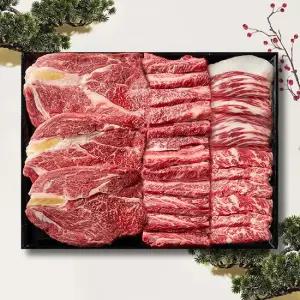 [예담우] 1++등급 한우구이 선물 예담화세트 1kg[갈비살250g+등심250g+참갈비250g+차돌250g]