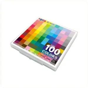 종이나라 컬러 단면색종이 케이스 100색 100매 15x15c 학교색종이