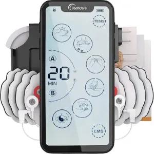 TechCare Massager  Tens Unit Muscle Stimulator 24 마사지 모드 EMS 기계
