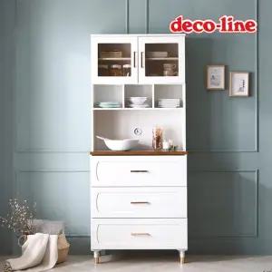 코넬 르네 높은 800 골드 3단 유리 주방수납장 DGJ050C (착불)