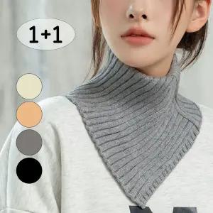 [콩심팥심]1+1 리브라인 페이크 목폴라 겨울 목티 스카프 여성넥