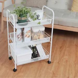 이동식 3단 4단 철제 트롤리 바퀴달린 세탁실 주방 틈새 선반 트레이 베란다화분