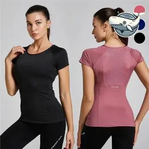 등산 골프 요가 활동용 슬림핏 운동티셔츠