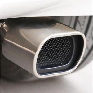 범용 자동차 사각 배기 머플러 팁 스테인레스 스틸 파이프 크롬 트림 수정 된 후면 테일 목원형 홀 라이너