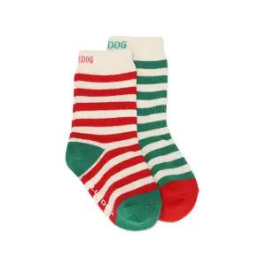 [B블루독베이비B]  (RD)크리스마스하프양말세트  45C1481002   선물/양말