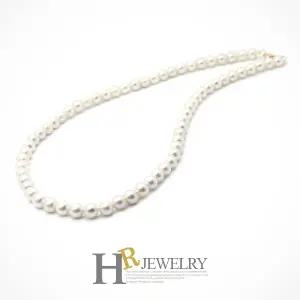 [호림쥬얼리]14K정.품)단아)예쁜(HR)14K 천연 담수진주 비드 목걸이(6mm)