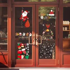 크리스마스 시트지 정전기 무점착 창문 스티커 쇼윈도 유리창 꾸미기
