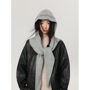 모자 바라클라바 패턴 선반 후크 일체형 걸이 후드 니트 비니 수납함 고리 여성용 플로럴 레트로 스카프 소피 악세사리 스컬리 여성