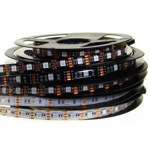 RGB Led 라이트 스트립 5V SMD 5050 블랙 PCB 방수 테이프 램프