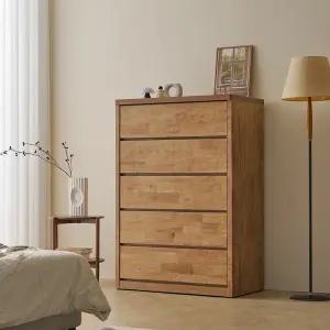 보루네오 마르체 노아르 키높은 대용량 원목 서랍장 5단 1000 BVD016C