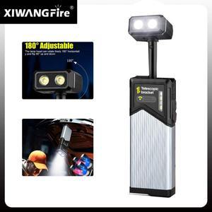 자석/클립이 있는 휴대용 텔레스코픽 LED 랜턴 5가지 조명 모드 야외 캠핑을 위한 충전식 비상 방수