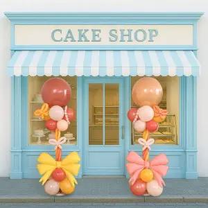 [파티랑]행사용 리본 풍선 기둥 세트 2입