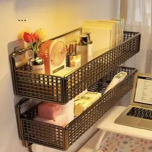 선반대 벽걸이 바구니선반 기숙사 수납용 벽에 수납대