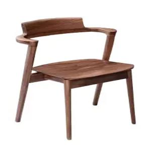 식탁 카페 등받이 호두나무 디자인 노르딕 가죽 북유럽