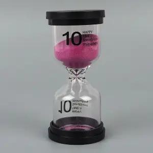 심플디자인 인테리어 탁상 양치 유리 모래시계 10분/타이머/인테리어용/가정용/선물용/장식용/10분모래시계
