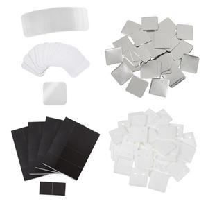 50*50mm 사각형 금속 배지 버튼 재료 DIY 자석 냉장고 자석 제작 배지 제작기 부품