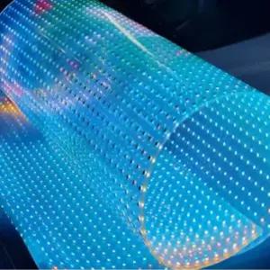 투명 LED 필름 스크린 실내외 광고용 프로젝션 홀로그램 디스플레이 배너