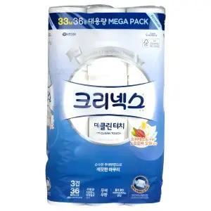 크리넥스 더 클린터치 3겹 화장지 36롤 1팩