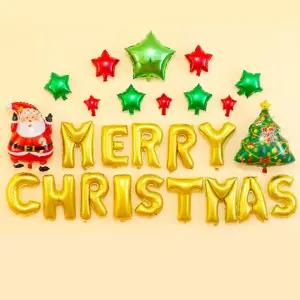 크리스마스파티파티 세트4 홈 포토존 소품 연말 크리스마스 풍선 용품 파티 장식