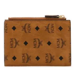 엠씨엠 로고 프린트 캔버스 반지갑 MXSFATA02 CO