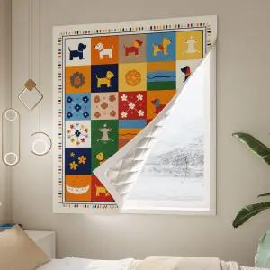 두꺼운 방한 암막 방풍커튼 겨울 창문 단열 보온 바람막이 침실용