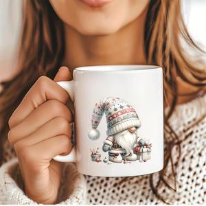 12pcs 크리스마스 겨울 하얀 산타 클로스 격언 UV DTF 컵 랩 전송 스티커 유리 커피 머그잔 장식 카드 데