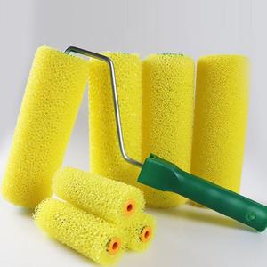 10pc 스폰지 엠보싱 롤러 그림 그리기 브러시 가정용 벽 페인트 커버 대형/중간 질감