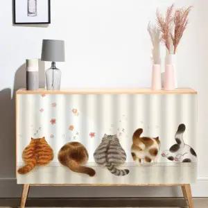 싱크대 가림막 커튼 인테리어 바란스 가리개 주방 캐비닛 커튼 수납 프라이버시 내마모성 통기성 탈부착